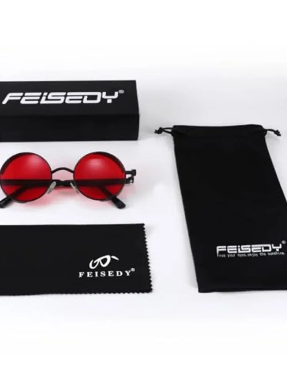 Retro Steampunk Round Metal Frame Sunglasses UV400